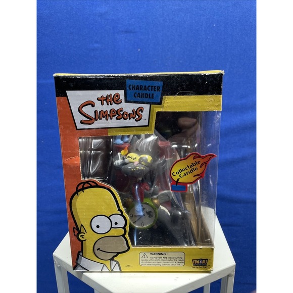 The‎ Simpsons Itchy and Scratchy Character Candle New 2003 Rare Collectible - Picture 1 of 6